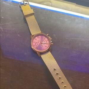 Elegant Gold and Pink Women's Watch